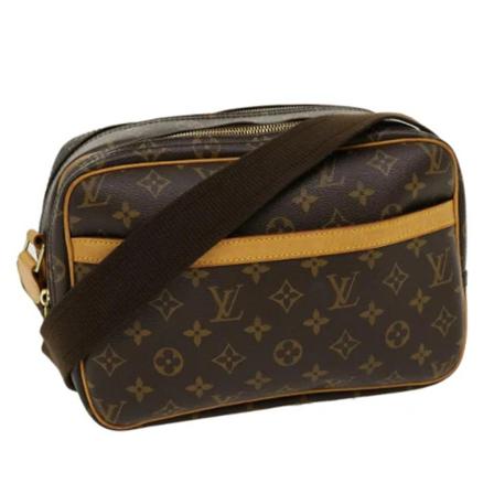 Louis Vuitton Vintage, Brown Canvas Louis Vuitton Reporter Bruin, Dames, Maat:ONE Size