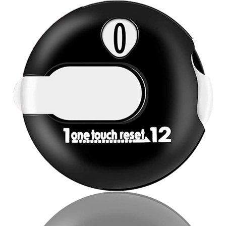 Golfscore Counter Clicker Mini One Touch Reset Value 1/2 Pack, Svart Röd Vit Räknare Hållbar med hattklämma Enkel