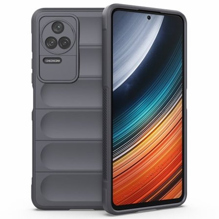 Blødt grebsformet cover til Xiaomi Poco F4 / Xiaomi Redmi K40S - Sølv/Grå