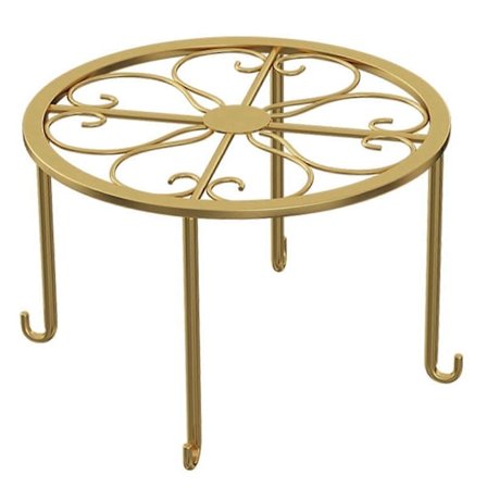 Markmetallkonst krukväxtställ blomställ trädgårdsställ trädgårdsväxt balkong runt förvaringsställ hemdekoration