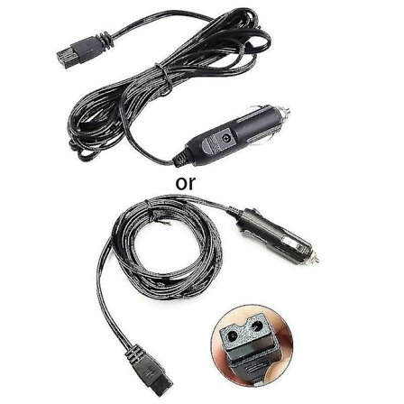 Bilkjøleskap 3m Strømkabel Type B Bilkjøler Strømkabel Svart Minikjøleskap