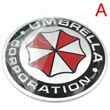 3D Aluminiumlegeringsmærkater fra Umbrella Corporation Resident Evil A