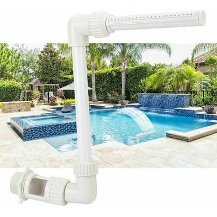 Pool Waterfall Fountain med justerbara roliga sprinklers Pool Decor passar de flesta 1,5 tum ovan mark