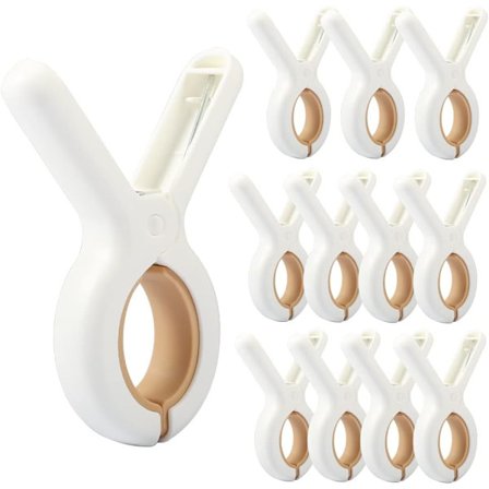 12 stk. Strandhåndkleklyper, Klutenål, Dyneklyper, Plast