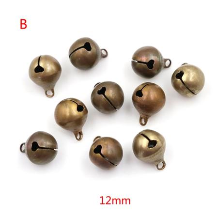 10 Bronze Metal Jingle bell Loose Beads Festival Party Joulu B