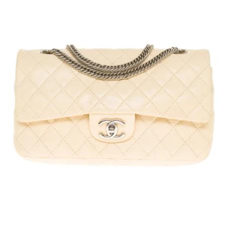 Chanel Vintage, Pre-owned Leather chanel-bags Beige, Dames, Maat:ONE Size,leer
