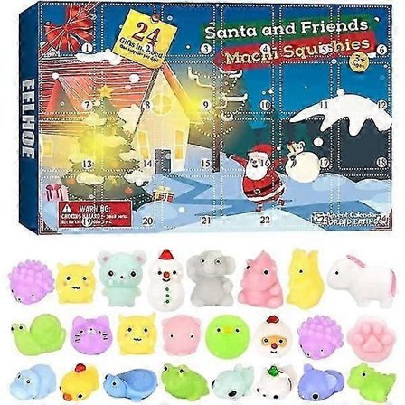 Joulukalenteri 24 Mochi Squishies Lelut Joulukalenteri 24 Päivää Yllätyksillä