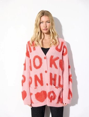 Hunkøn Jenny Knit Cardigan - Pink - L