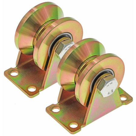 2 stk V-spor hjul, hjul til skyveport 50mm, stålhjul