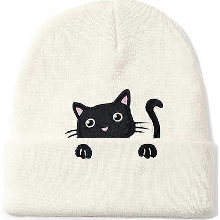 Kattelue for kvinner, søte katteelskergaver, strikkede dyrehatter for kvinner og jenter