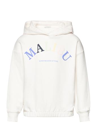 Over D Printed Hoody Tops Sweat-shirts & Hoodies Hoodies White Tom Tailor