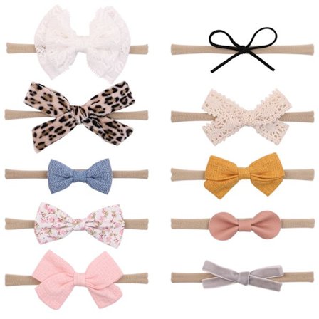 10-pack K Baby pannband, One Size Baby Girl pannband hårband