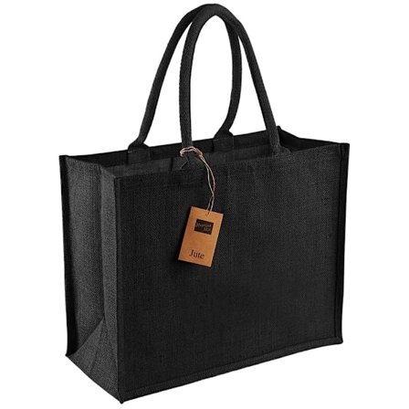 Westford Mill Classic Jute Shopper Bag One Size Svart/Svart