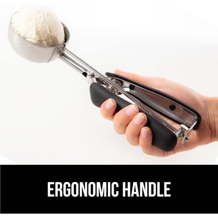 Rustfrit Stål Multifunktionel BPA-Fri Fjeder-Ske, 1 Spiseskefuld, Melon Baller, Cookiedej-Skeer, Perfekte Portionsstørrelser, Nemt at Klemme (diameter