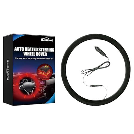 Automatisk Oppvarmet Rattdeksel 12v 15 Tommer Universal Vinter Rattvarmer Håndvarmer Rattdeksel