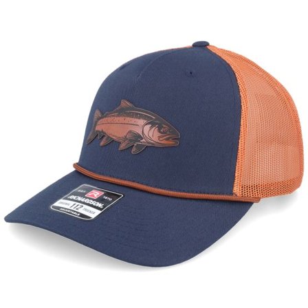 Skillfish - Blå trucker Keps - Trout Figure 112fpr Navy/Orange/Dark Orange Rope @ Hatstore