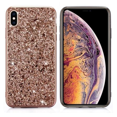Glitter iPhone Xs Max kuoret - Ruusukulta Pink
