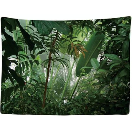 200 x 150 cm koristeellinen makuuhuoneen seinävaate - trooppinen metsä N