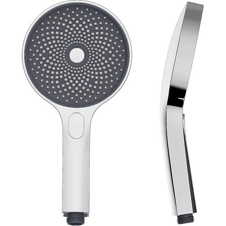 Suihkupää, käsisuihku suuri 130 mm. Käsisuihku 3 suihkusuihkutilalla, ensiluokkainen