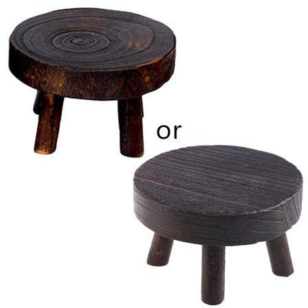 Rund Pall Växtdisplayställ för Visning av Tårtor Växter Ljus Dekoration Liten Träpall Lämpligt Tillfälle