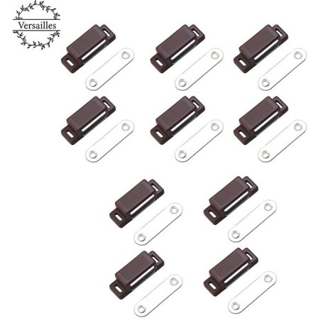 Kraftfullt magnetlås - 4 kg hållkraft - 10-pack - brun - dörrmagnet - magnetlås - skåpmagnet