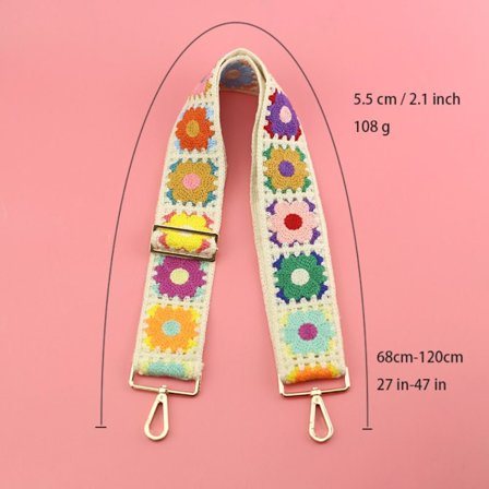 Crossbody-taskebælte Vintage mønstret taskestrop B B