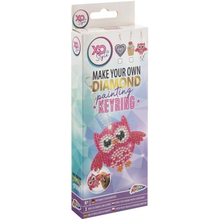 Diamant Painting Nyckelring Uggla