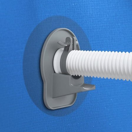 Poolslanghållare, 2 st Poolslanghållare i plast, Poolslangsstöd, Anti-Kink-skydd i plast, för anslutning av Intex- och Bestway-poolslangar