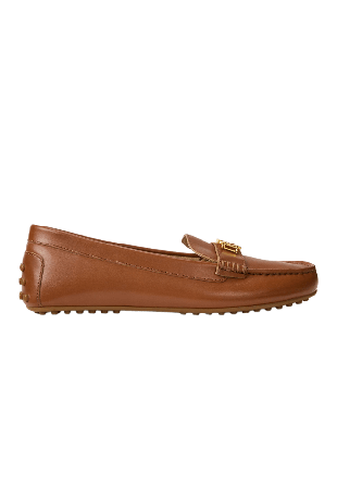 Lauren Ralph Barnsbury Leather Driver Loafers Dam Brun 36