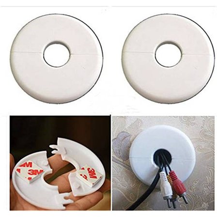 4 stk. vægflanger, nemme at installere, plast radiator roset vandrør