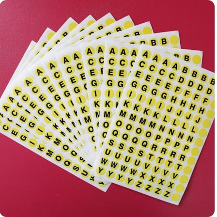 1170 PCS Kirjetarrat Aakkoset Set Tarrat Kirjetarrat