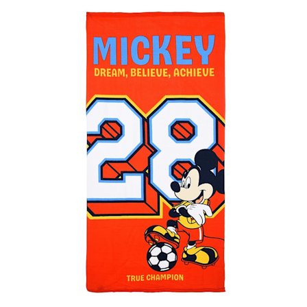 Mickey badhandduk från Disney, strandhandduk 70x140 cm (Snabbtorkande)