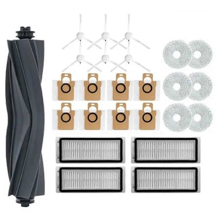 Filterdammsugarpåsar för L10s Ultra, S10 Pro, för Omni X10+, robotdammsugartillbehör mopp huvudsidoborste