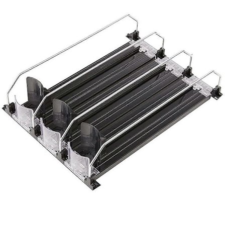 Dåsedispenser til køleskab med justerbar glidefunktion - Perfekt til sodavand, øl og andre drikkevarer