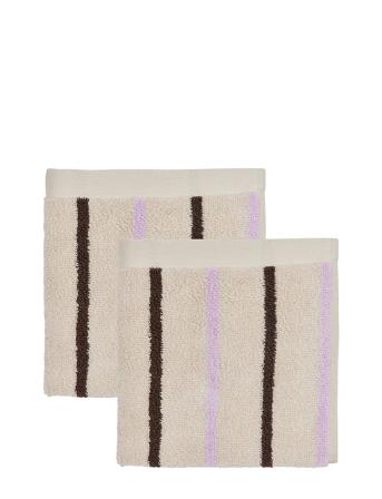 Raita Wash Cloth - Pack Of 2 Home Textiles Bathroom Textiles Towels & Bath Towels Beach Towels Multi/mønstret OYOY Living Design