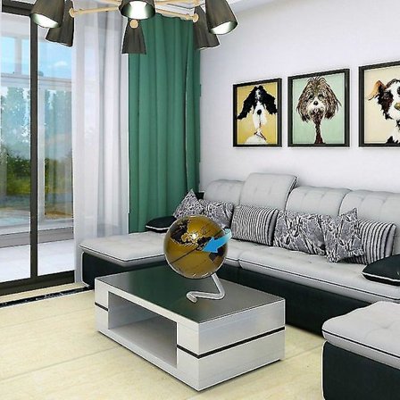 4'' Selv-roterende Geografi Globus Hjemmekontor Dekoration