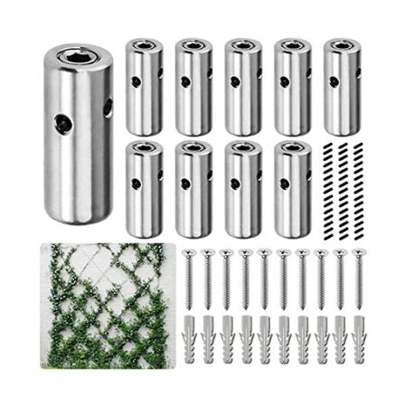 1 sæt wire espalier til klatreplanter udendørs, 316 rustfrit stål fastgørelse, grøn væg wire espalier