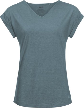 Jack Wolfskin Women's Coral Coast Tee Women short-sleeved sweaters Blue S