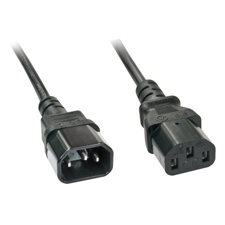 Lindy IEC-Mains Extension Cable - strømkabel - IEC 60320 C14 til IEC 60320 C13 - 2 m