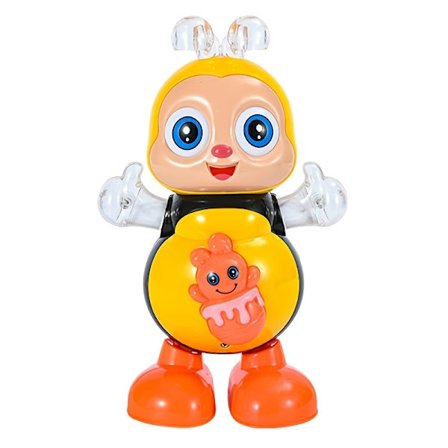 Happy Bee Youngsters elektroninen tanssilelu - interaktiivinen musiikkilelu valoilla ja musiikilla, toimii paristoilla (paristot eivät sisälly)