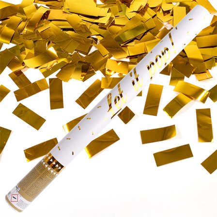 Konfettirør Guld Folie 60 cm
