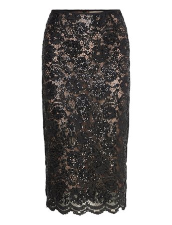 Delicate Lace Pencil Skirt Black Stella Nova