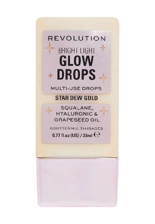 Revolution Bright Light Glow Drops Star Dew Highlighter Dam Guld 23 ML