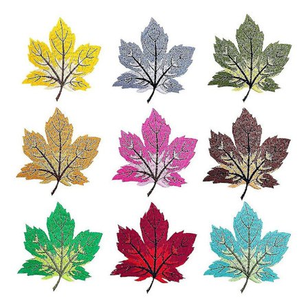 9 stk. -klæbende broderi klæbemærker stryge på lapper broderet syning til tøj T-shirt J