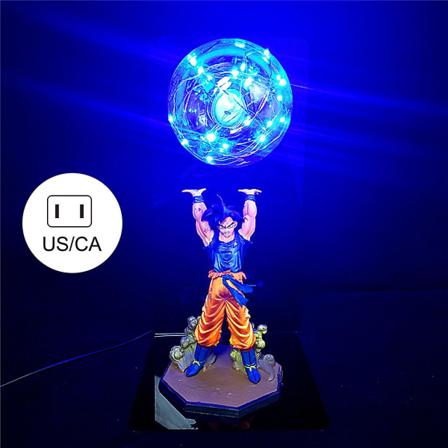 Dragon Ball Lampa Goku Strength Bombs Luminaria Bordslampa Dekorativa Lampor Barn Led Nattljus För Sovrum Ny Blue US Plug