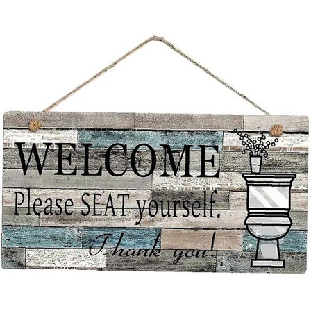 Tryckt plakett träskylt Vänligen sitt väggdekoration Välkommen skylt Fu