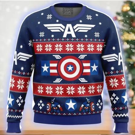 Merry Christmas Ugly Sweatshirt Captain America Sweater 3D Print Mønster Tøj Top 2024 Ny Efterår Vinter Mænd Kvinder Pullover style 8 5XL
