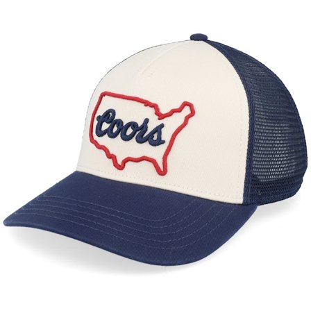 American Needle - Azul trucker Boné - Miller Coors State Valin White/Navy Trucker @ Hatstore