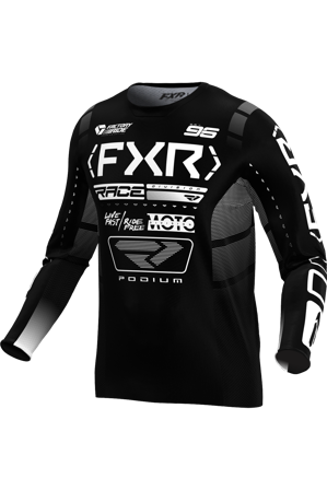 Bluză Motocross FXR Podium negru/alb XXL