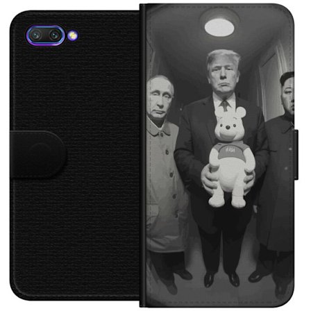 Yhteensopiva Lompakkokotelo Honor Honor 10 Mustavalkoinen taideteos surrealistisella poliittisella symboliikalla ja odottamattomalla kontrastilla, pro